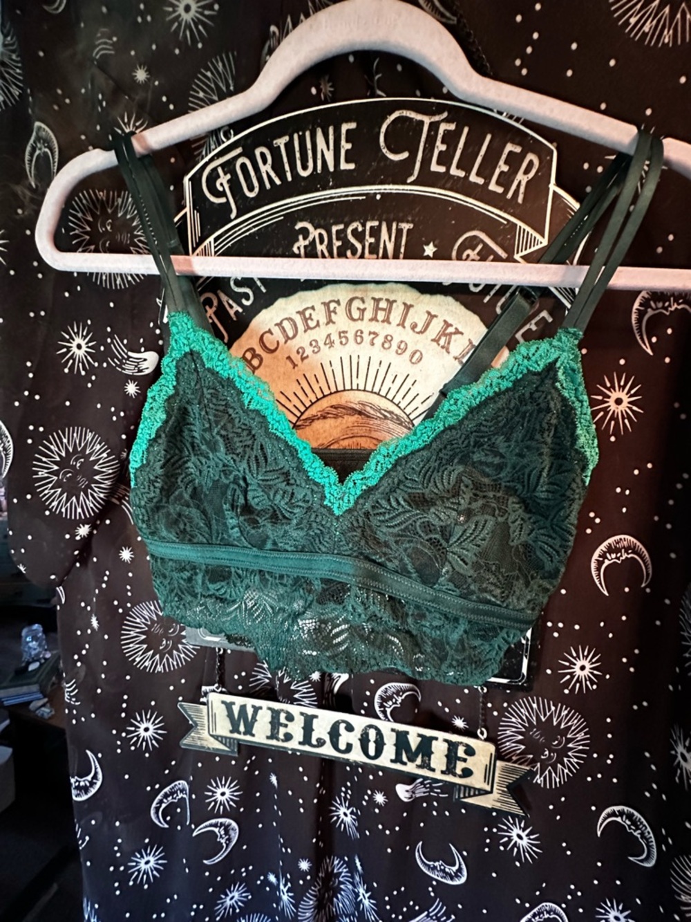 Auden Teal Lace Bralette with Contrast Trim